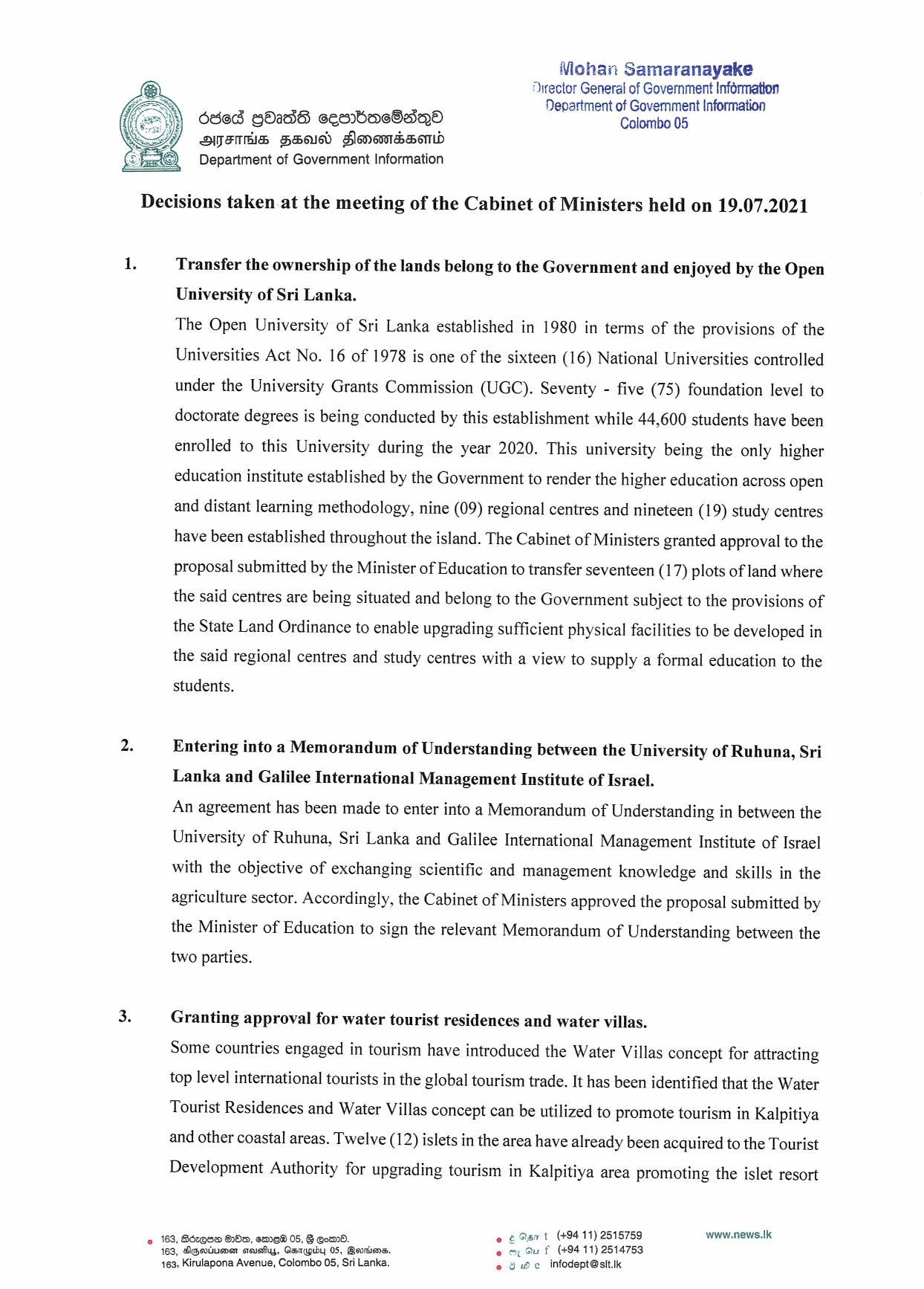 Cabinet Decision on 19.07.2021 English page 001