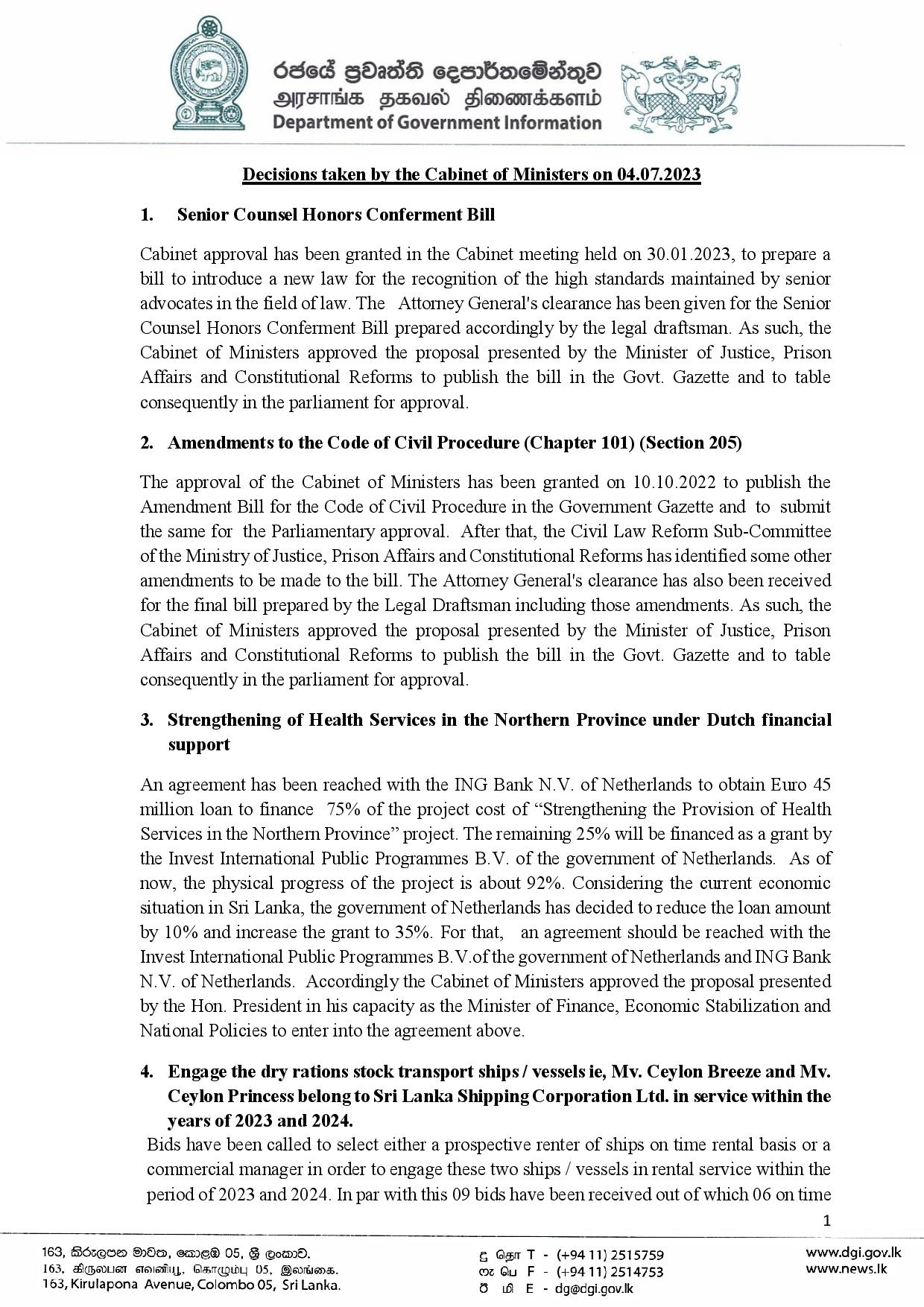 Cabinet Decisions on 04.07.2023 English page 001