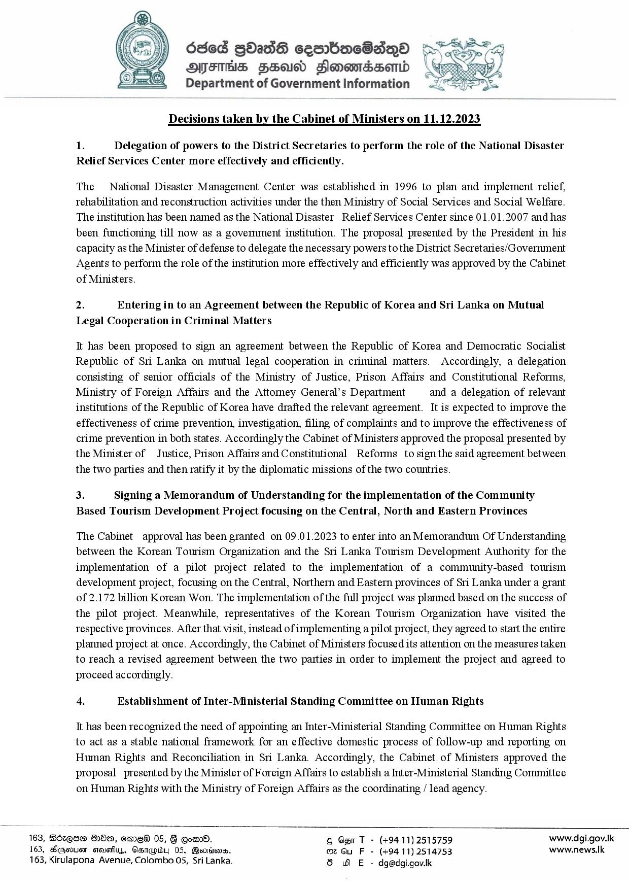 Cabinet Decisions on 11.12.2023 English page 001